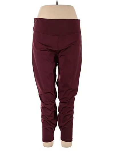 Pre-owned Savage X Fenty Active Pants In Burgundy