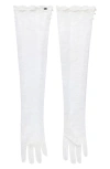 Savage X Fenty At First Sight Long Lace Gloves In Hazy White