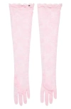 Savage X Fenty At First Sight Long Lace Gloves In Velour Pink