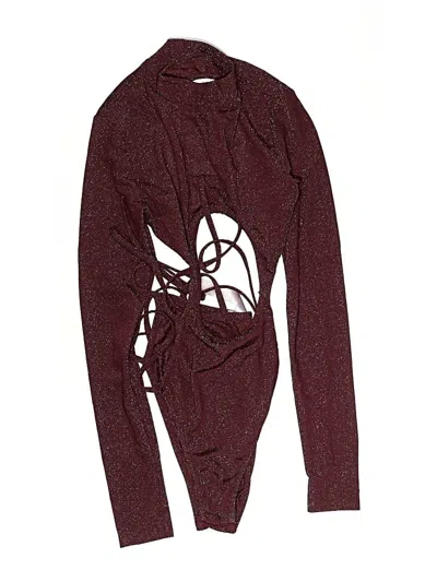 Pre-owned Savage X Fenty Bodysuit In Burgundy
