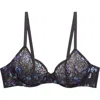 Savage X Fenty Butterfly Wings Unlined Lace Tulip Cup Bra In Black