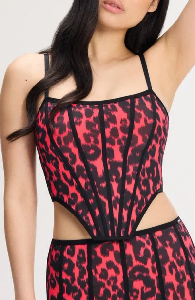 Savage X Fenty City Kitty Bustier In Red