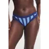 Savage X Fenty Essentials Lace Trim Stretch Cotton Cheeky Briefs In Blue