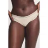 Savage X Fenty Essentials Lace Trim Stretch Cotton Cheeky Briefs In Black