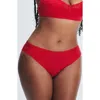 Savage X Fenty Essentials Lace Trim Stretch Cotton Cheeky Briefs In Red