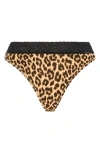 Savage X Fenty Essentials Lace Trim Stretch Cotton Thong In Multi
