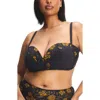 Savage X Fenty Feline Floral Lace Padded Bralette In Blue