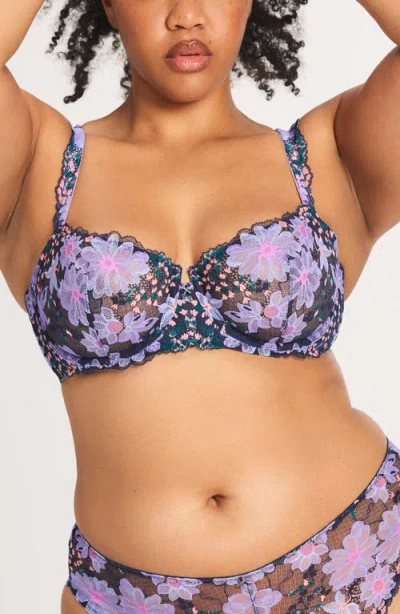 Savage X Fenty Fleur Fantasy Unlined Balconette Bra In Multi
