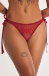 Savage X Fenty Flirty & Wordy Holiday 2-piece Bikini Set In Red