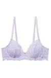 Savage X Fenty Floral Lace Unlined Bra In Purple