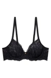 Savage X Fenty Floral Lace Unlined Bra In Black
