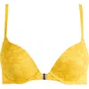 Savage X Fenty Front Closure Lace Push-up Bra In Topaz Yellow