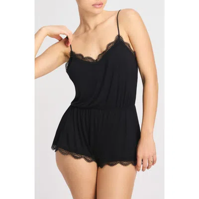 Savage X Fenty Gossamer Dreams Sleep Romper In Black