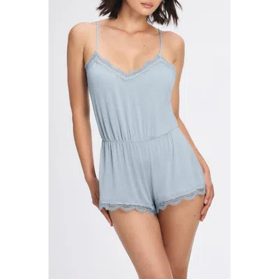 Savage X Fenty Gossamer Dreams Sleep Romper In Blue