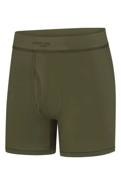 Savage X Fenty Homme Base Boxer Briefs In Green