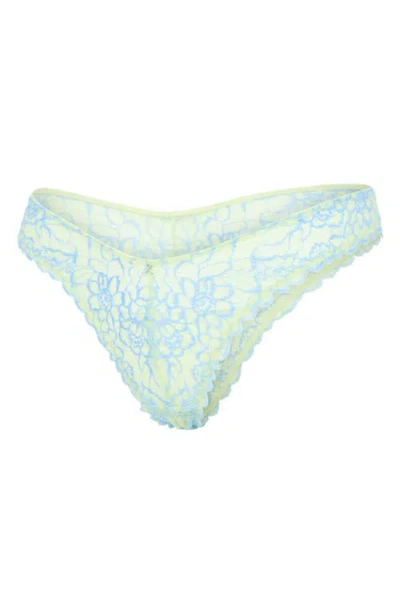 Savage X Fenty Keepsake Lace Brazilian Briefs In Pale Green