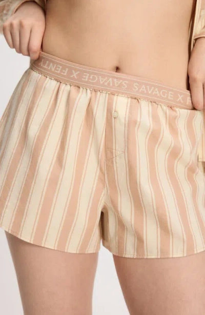 Savage X Fenty Kickback Casuals Pajama Boxers In Pink