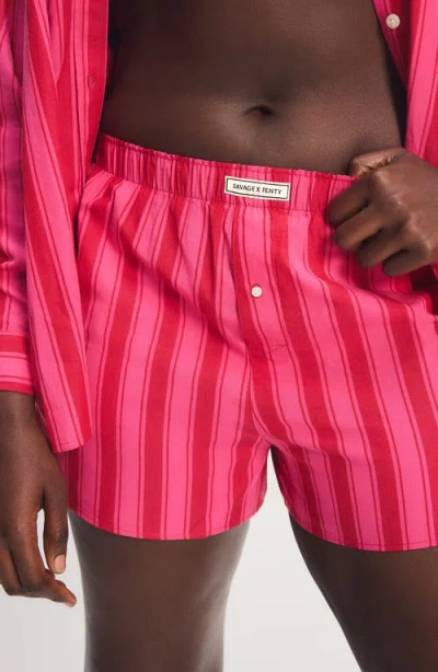 Savage X Fenty Kickback Casuals Pajama Boxers In Pink