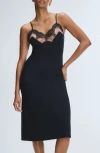 Savage X Fenty Lacestruck Sleep Slipdress In Tiramisu Tan/black Caviar