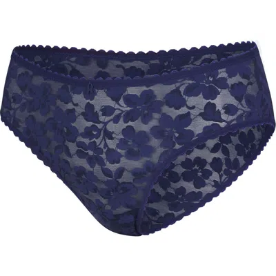 Savage X Fenty Lavish Lace Hipster Briefs In Dark And Stormy Blue