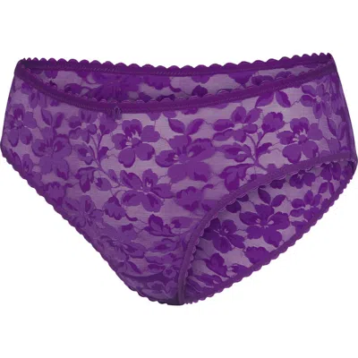 Savage X Fenty Lavish Lace Hipster Briefs In Purple Gem
