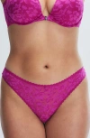 Savage X Fenty Lavish Lace Thong In Purple Passionfruit