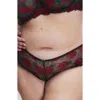 Savage X Fenty Les Roses Hipster Briefs In Black Caviar