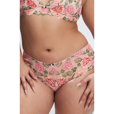 Savage X Fenty Les Roses Hipster Briefs In Porcelain Pink
