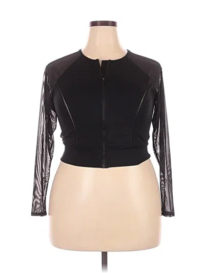 Pre-owned Savage X Fenty Long Sleeve Top Black Mock Neckline Tops