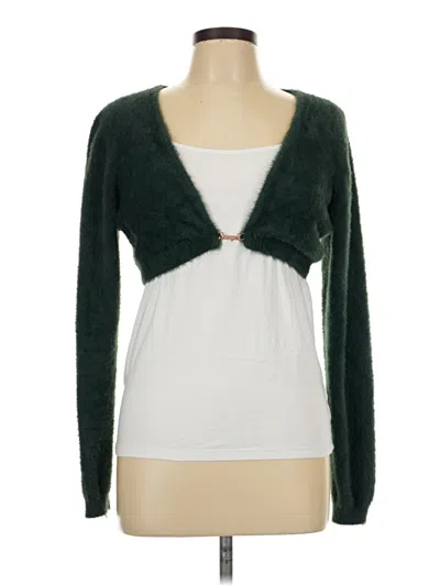 Pre-owned Savage X Fenty Long Sleeve Top Green Sweetheart Neckline Tops