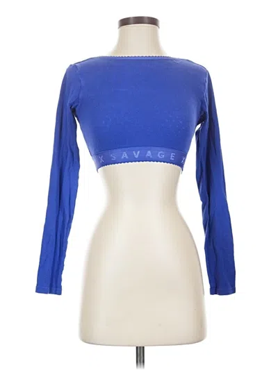 Pre-owned Savage X Fenty Long Sleeve T-shirt In Blue