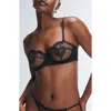 Savage X Fenty Loveline Balconette Bra In Black Caviar