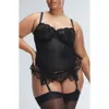 Savage X Fenty Loveline Undewire Basque In Black Caviar