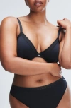 Savage X Fenty Logo Trim Underwire Bra In Black Caviar