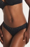 Savage X Fenty Microfiber Rhinestone Thong In Black