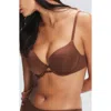 Savage X Fenty Microfiber Underwire T-shirt Bra In Brown