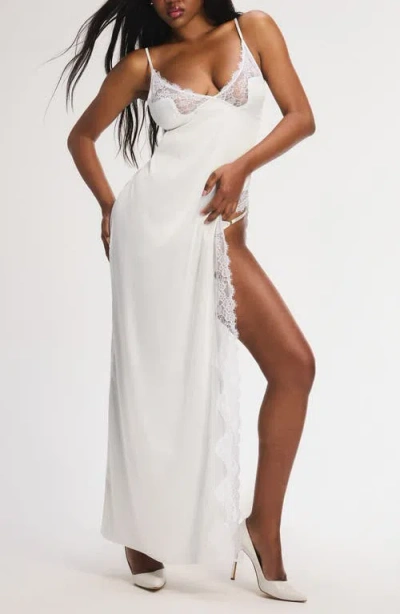 Savage X Fenty Nite Shade Maxi Nightgown In White