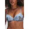 Savage X Fenty Nite Shade Underwire Padded Demi Bra In Mastermind Grey