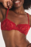 Savage X Fenty Plush Rush Unlined Underwire Balconette Bra In Red