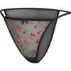 Savage X Fenty Puff Cherries String Bikini In Black
