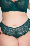 Savage X Fenty Romantic Corded Lace Brazilian Panties In Green