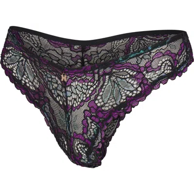 Savage X Fenty Romantic Corded Lace Brazilian Panties In Black
