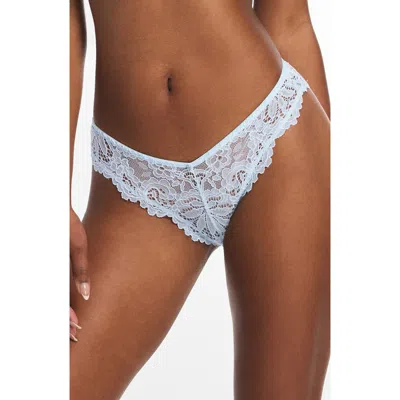Savage X Fenty Romantic Corded Lace Brazilian Panties In Blue