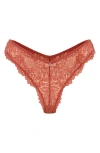 Savage X Fenty Romantic Corded Lace Brazilian Panties In Red