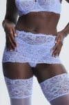 Savage X Fenty Romantic Corded Lace Garter Skirt In Purple Prism