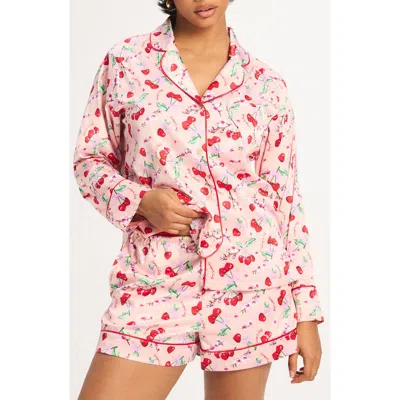 Savage X Fenty Satin Ever After Pajama Shirt In Multi