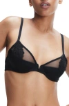 Savage X Fenty Savage Not Sorry Half Cup Plunge Bra In Black