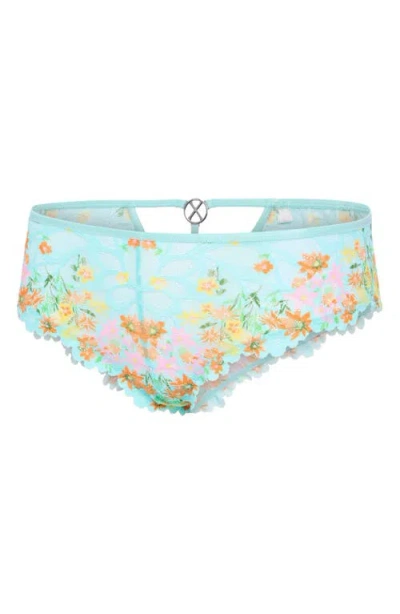Savage X Fenty Savage Not Sorry Lace Cheeky Panties In Blue