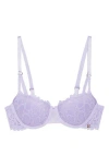 Savage X Fenty Savage Not Sorry Lightly Lined Lace Balconette Bra In Purple