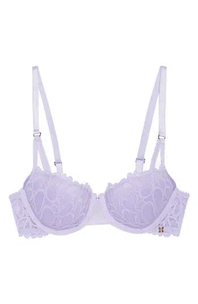 Savage X Fenty Savage Not Sorry Lightly Lined Lace Balconette Bra In Purple